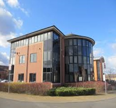 Commercial building with many windows