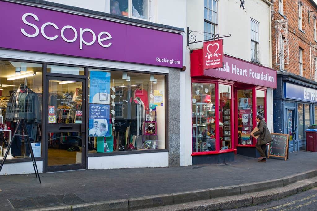 Three shops on the street